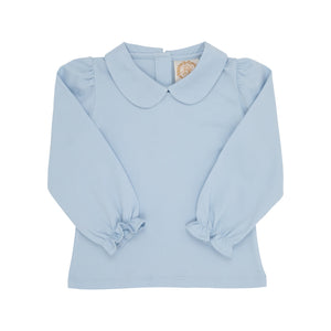 Maude's Peter Pan Collar Shirt - Buckhead Blue - Long Sleeve - Pima