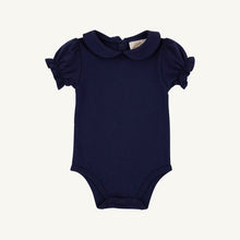 Load image into Gallery viewer, Maude's Peter Pan Collar Shirt - Nantucket Navy - Short Sleeve - Pima
