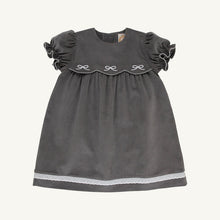 Load image into Gallery viewer, McFarland Frock - Grantley Gray w/ White Bows Embroidery - Corduroy
