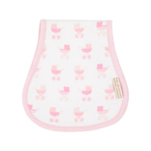 Load image into Gallery viewer, Oopsie Daisy Burp Cloth - Pram Parade w/ Palm Beach Pink
