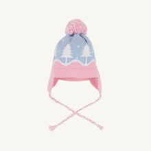 Load image into Gallery viewer, Parrish Pom Pom Hat - Beale Street Blue w/ Palm Beach Pink - Trees
