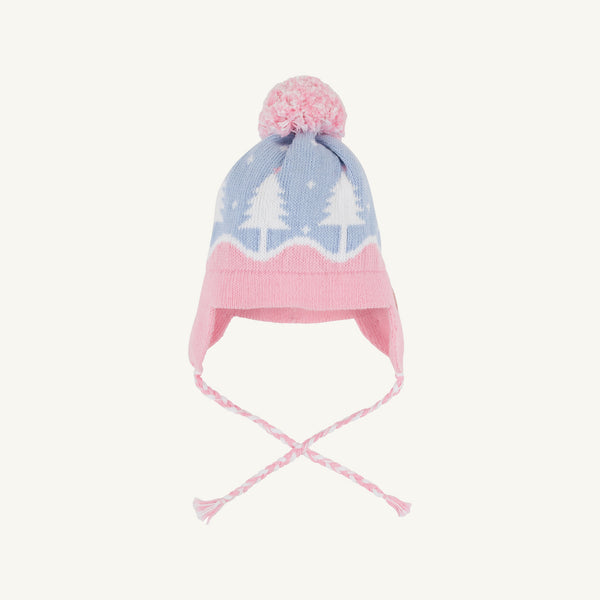 Parrish Pom Pom Hat - Beale Street Blue w/ Palm Beach Pink - Trees