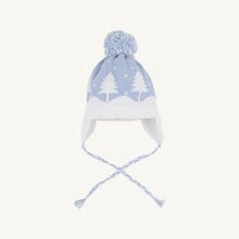 Load image into Gallery viewer, Parrish Pom Pom Hat - Beale Street Blue w/ Worth Ave White - Trees

