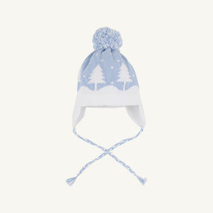 Parrish Pom Pom Hat - Beale Street Blue w/ Worth Ave White - Trees