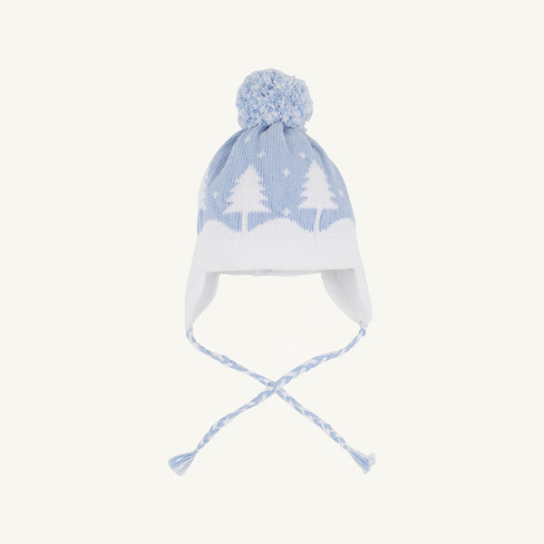 Parrish Pom Pom Hat - Beale Street Blue w/ Worth Ave White - Trees