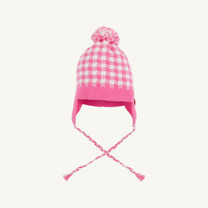 Parrish Pom Pom Hat - Hamptons Hot Pink & Palmetto Pearl Gingham