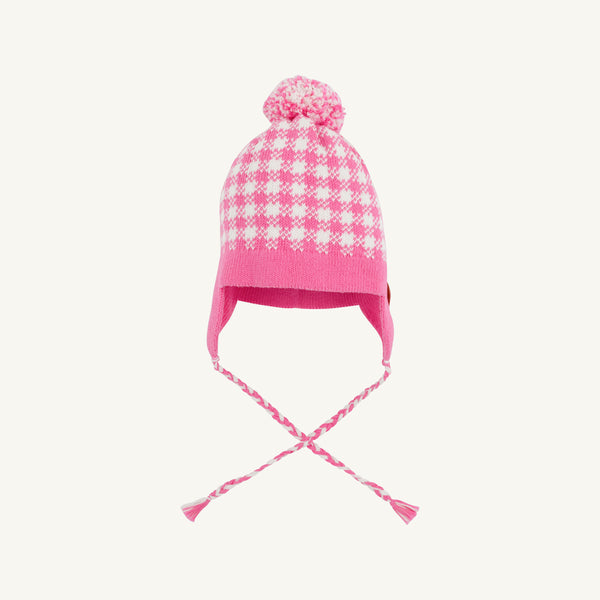 Parrish Pom Pom Hat - Hamptons Hot Pink & Palmetto Pearl Gingham