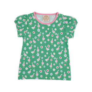 Penny's Play Shirt - Darling Ducks w/ Hamptons Hot Pink - Short Sleeve