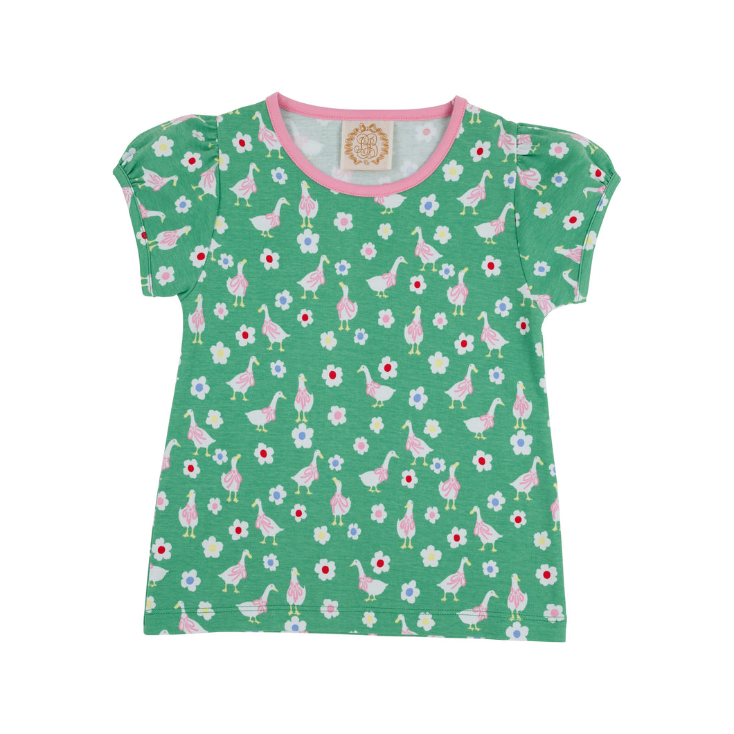 Penny's Play Shirt - Darling Ducks w/ Hamptons Hot Pink - Short Sleeve