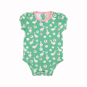 Penny's Play Shirt - Darling Ducks w/ Hamptons Hot Pink - Short Sleeve