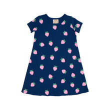 Load image into Gallery viewer, Polly Play Dress - Navy Sanibel Strawberry - Short Sleeve
