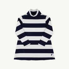 Load image into Gallery viewer, Prepletic Finley Funnel Dress - Nantucket Navy &amp; White Stripe
