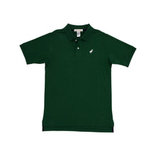 Load image into Gallery viewer, Prim &amp; Proper Polo - Grier Green w/ Multicolor Stork - Short Sleeve - Pima
