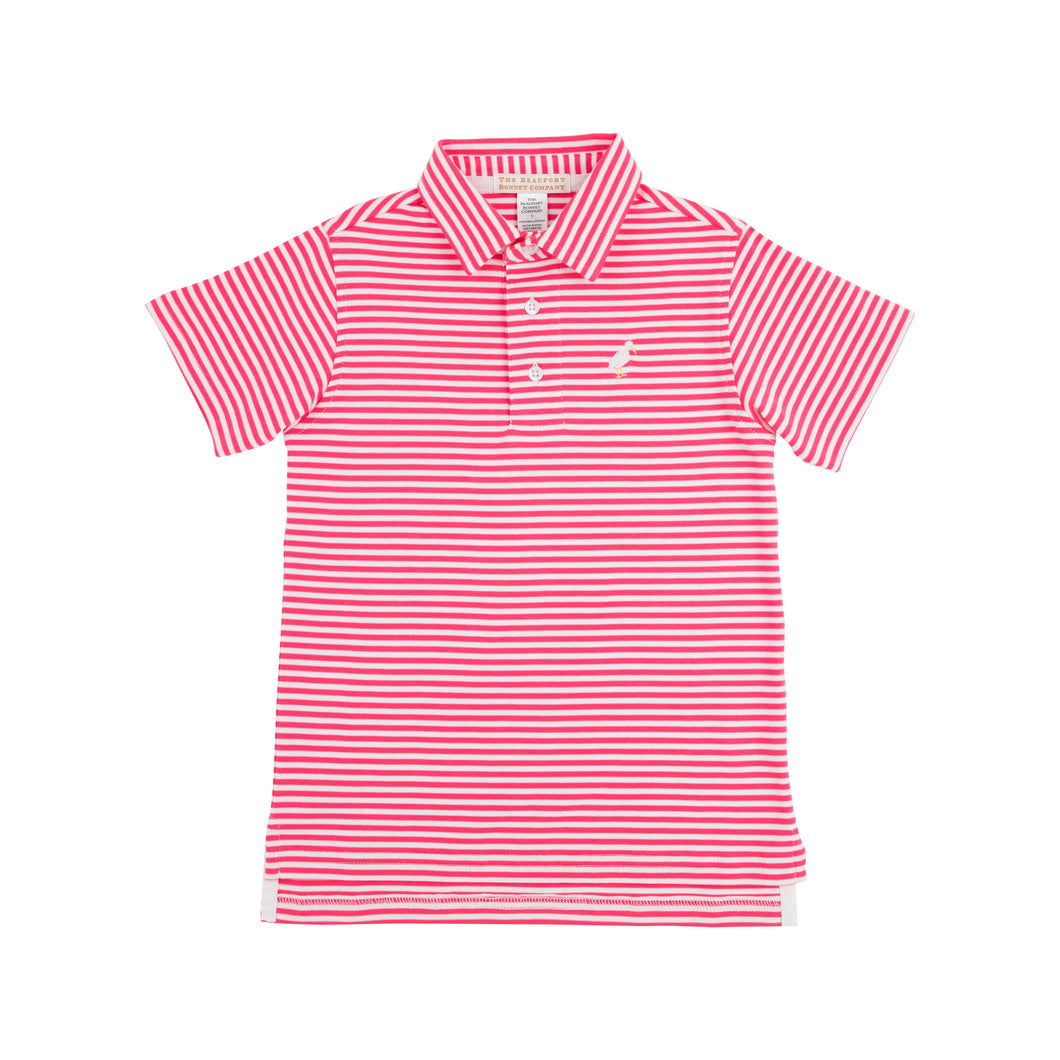 Prim & Proper Polo - Palm Springs Punch Stripe