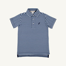 Load image into Gallery viewer, Prim &amp; Proper Polo - Sumner County Stripe in Barbados Blue
