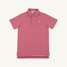 Load image into Gallery viewer, Prim &amp; Proper Polo - Sumner County Stripe in Richmond Red
