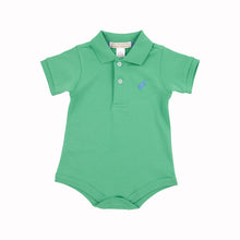 Load image into Gallery viewer, Prim &amp; Proper Polo - Kiawah Kelly Green w/ Barbados Blue - Short Sleeve
