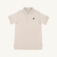 Load image into Gallery viewer, Prim &amp; Proper Polo - Osprey Oatmeal w/ Nantucket Navy
