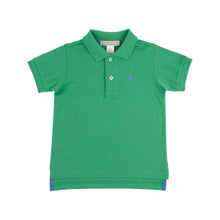 Load image into Gallery viewer, Prim &amp; Proper Polo - Kiawah Kelly Green w/ Barbados Blue - Short Sleeve
