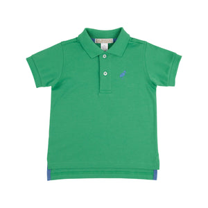 Prim & Proper Polo - Kiawah Kelly Green w/ Barbados Blue - Short Sleeve