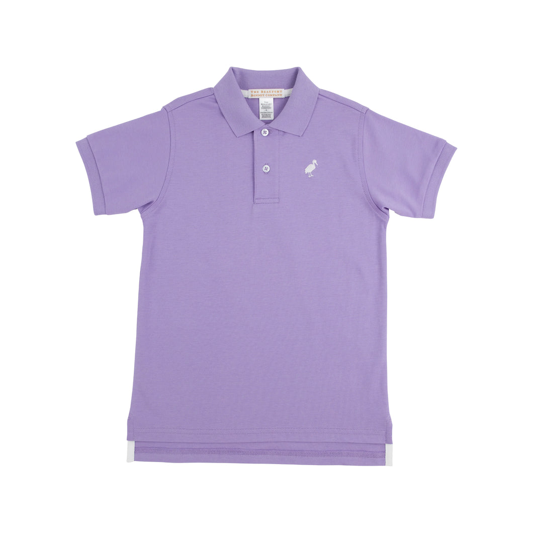 Prim & Proper Polo - Palisades Purple w/ Worth Ave White - Pima - Short Sleeve