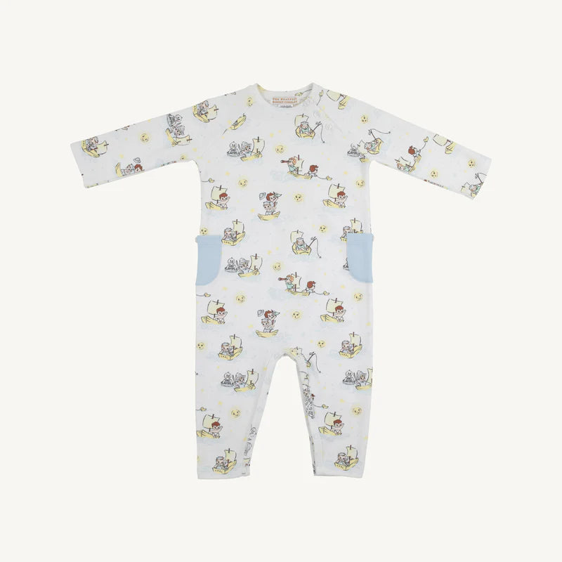 Rayburn Romper - S.S. Beaufort w/ Buckhead Blue - Pima