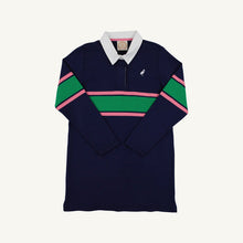 Load image into Gallery viewer, Rollins Rugby Dress - Nantucket Navy w/ White &amp; Hamptons Hot Pink

