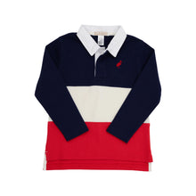Load image into Gallery viewer, Rollins Rugby Shirt - Nantucket Navy, Palmetto Pearl, Worth Ave White

