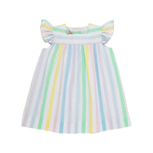 Load image into Gallery viewer, Rosemary Ruffle Dress - Wellington Wiggle Stripe w/ Pier Party Pink
