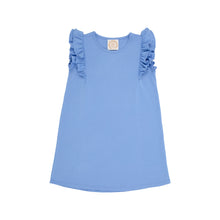 Load image into Gallery viewer, Ruehling Ruffle Dress - Barbados Blue - Pima
