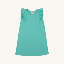 Load image into Gallery viewer, Ruehling Ruffle Dress - Turks Teal - Pima
