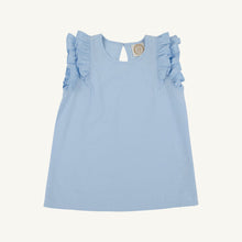 Load image into Gallery viewer, Ruehling Ruffle Top - Beale Street Blue - Linen
