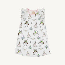 Load image into Gallery viewer, Ruehling Ruffle Dress - Darling Duchess w/ Palm Beach Pink
