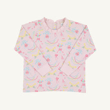 Load image into Gallery viewer, Cassidy Comfy Crewneck - Golden Birthday w/ Palm Beach Pink - Ruffle
