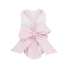 Load image into Gallery viewer, Sally Sunsuit - Worth Ave White w/ Pinckney Pink Stripe
