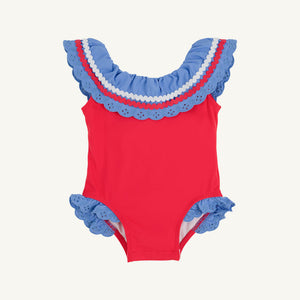Sandy Lane Swimsuit - Richmond Red w/ Barbados Blue