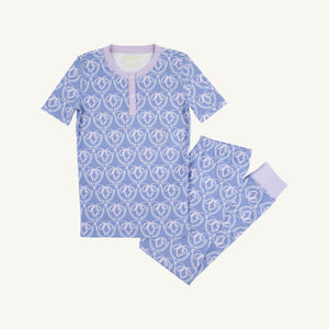 Sara Jane's Short Sleeve Set - Beale Street Bows w/ Lauderdale Lavender