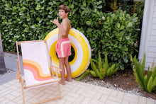 Load image into Gallery viewer, Sarasota Swim Trunks - Parrot Cay Coral w/ Worth Ave White
