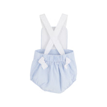 Load image into Gallery viewer, Sayre Sunsuit - Breakers Blue Seersucker
