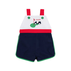 Shadwell Shortall - Nantucket Navy w/ White and Red - Broadcloth - Golf Cart Appliqué