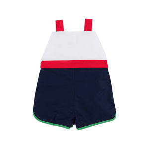 Shadwell Shortall - Nantucket Navy w/ White and Red - Broadcloth - Golf Cart Appliqué