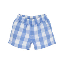 Load image into Gallery viewer, Sheffield Shorts - Park City Periwinkle Check w/ Yellow Stork
