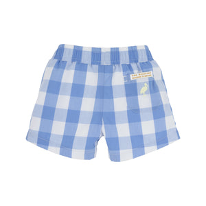 Sheffield Shorts - Park City Periwinkle Check w/ Yellow Stork