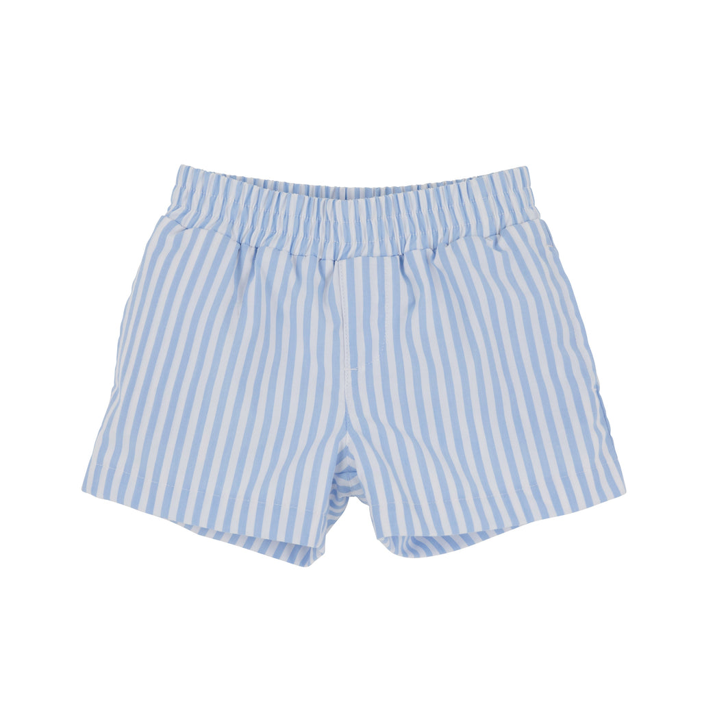 Sheffield Shorts - Beale Street Blue Stripe w/ Grace Bay Green
