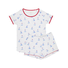 Load image into Gallery viewer, Shut Eye Short Set - Ladies&#39; - Chesapeake Bay Boats w/ Richmond Red
