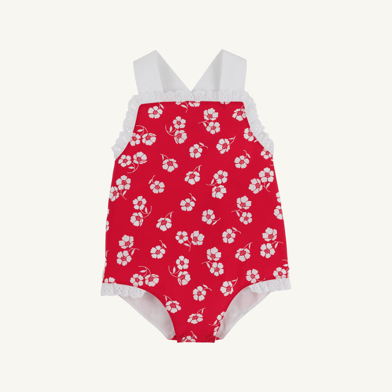 Sisi Sunsuit - Fairfax Flowers w/ Worth Ave White - Broadcloth