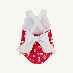 Sisi Sunsuit - Fairfax Flowers w/ Worth Ave White - Broadcloth