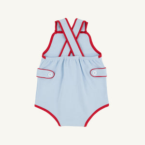 Skipper Sunsuit - Buckhead Blue w/ Richmond Red