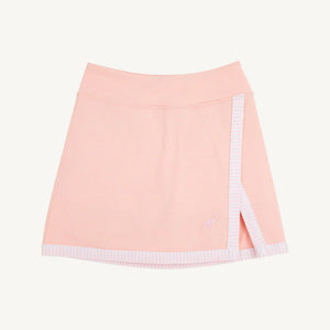 Prepletic™ Samantha Skort - Pompano Peach w/ Palm Beach Pink Stripe