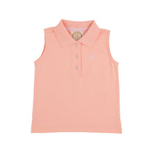 Load image into Gallery viewer, Sleeveless Anna Price Polo - Pompano Peach w/ Palm Beach Pink
